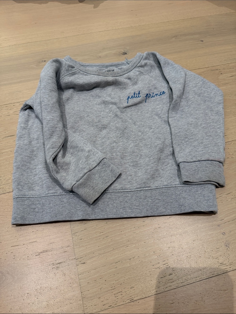 Maison Labiche. Gray "petit prince" Crewneck Sweatshirt. 4t